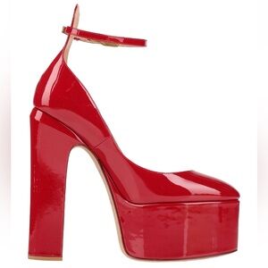 Valentino red patent leather platform pumps with 160mm heel